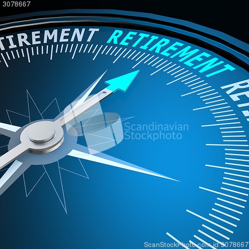 Image of Retirement word on compass