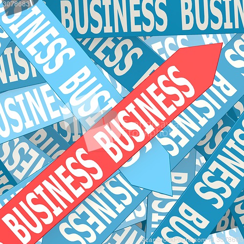 Image of Business word on arrow