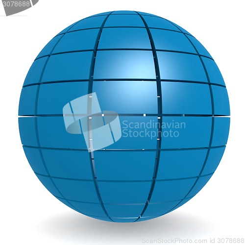 Image of Blue sphere pattern