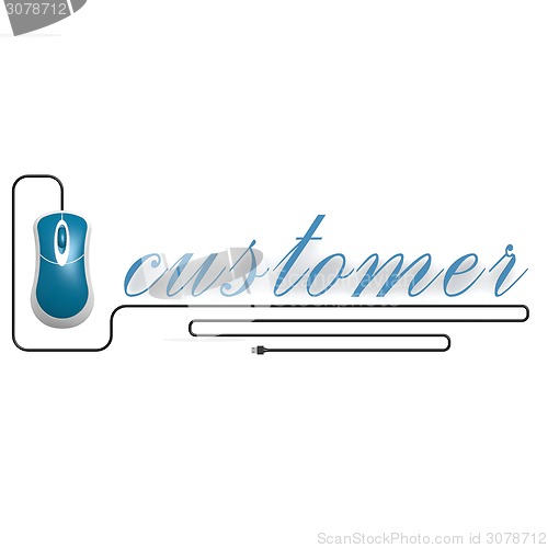 Image of Customer word with computer mouse