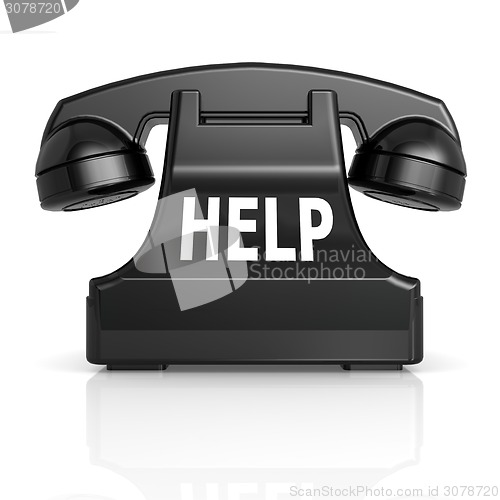 Image of Black help phone