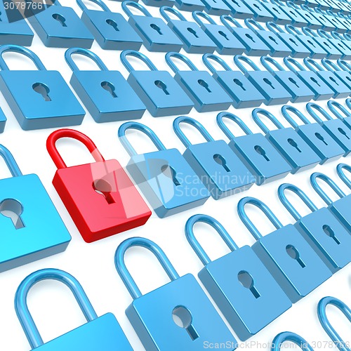 Image of Red lock