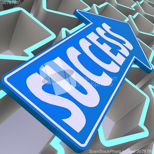 Image of Success blue arrow