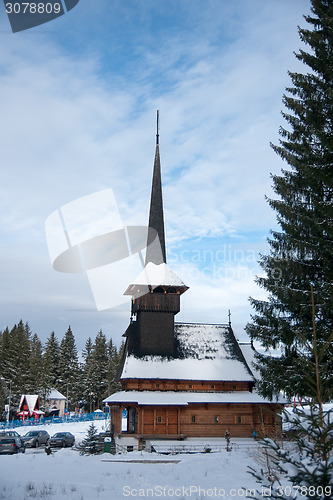 Image of Winter church in Romania