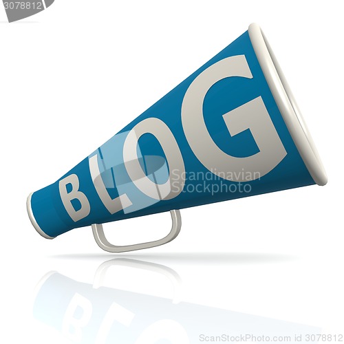 Image of Blog blue megaphone