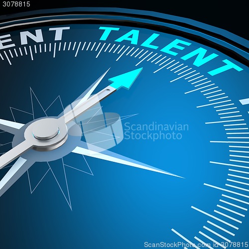 Image of Talent word on compass