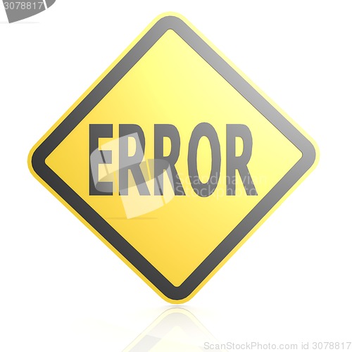 Image of Error sign board