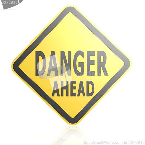 Image of Danger ahead road sign