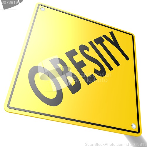 Image of Road sign with obesity