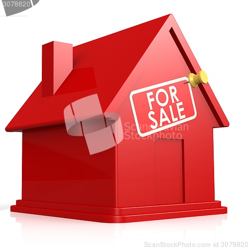 Image of Isolated red house for sale