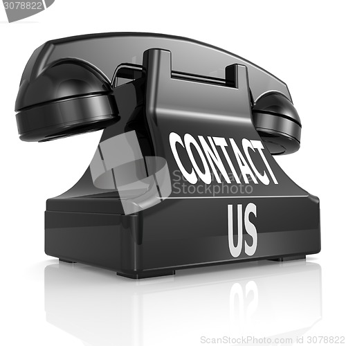 Image of Black contact us phone