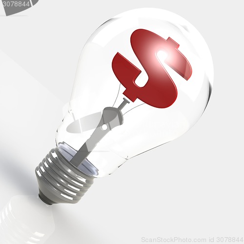 Image of Light bulb with dollar