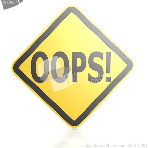 Image of Oops sign board