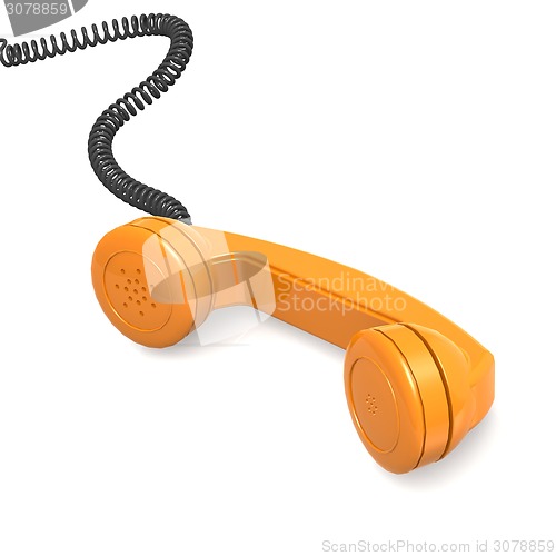 Image of Orange telephone receiver