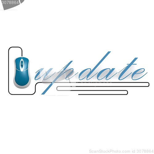 Image of Update word with computer mouse