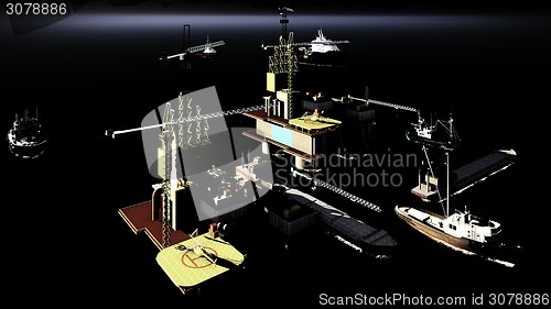 Image of Oil rig  platform