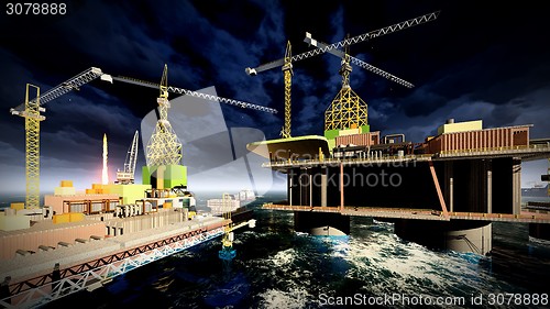 Image of Oil rig  platform