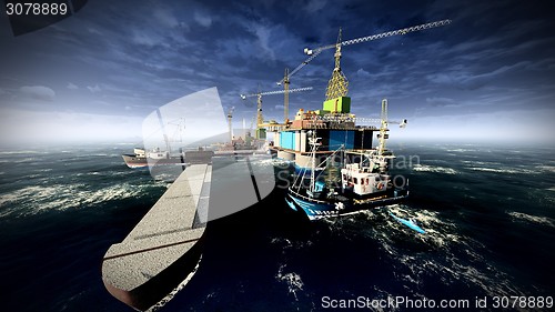 Image of Oil rig  platform