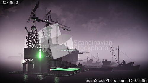 Image of Oil rig  platform