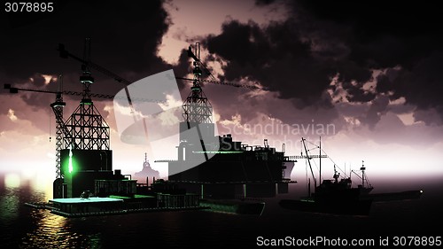 Image of Oil rig  platform