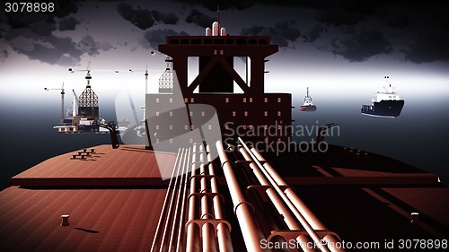 Image of Oil rig  platform