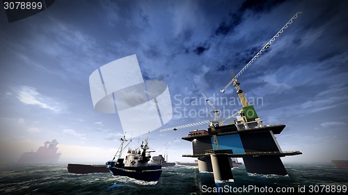 Image of Oil rig  platform