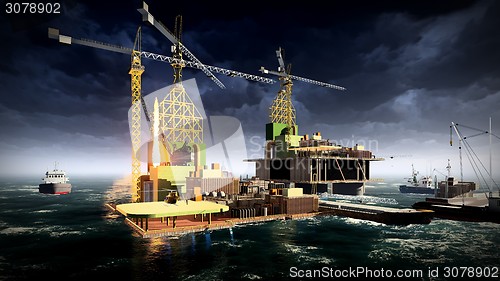 Image of Oil rig  platform