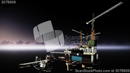 Image of Oil rig  platform