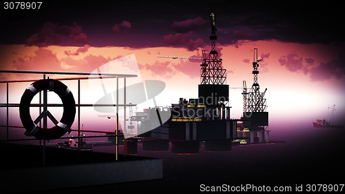 Image of Oil rig  platform