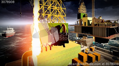 Image of Oil rig  platform