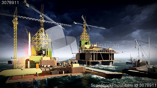 Image of Oil rig  platform