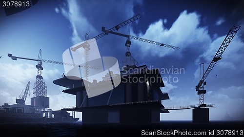 Image of Oil rig  platform