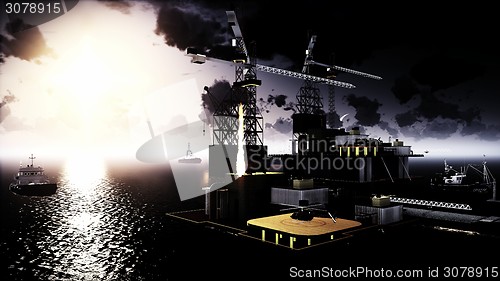 Image of Oil rig  platform