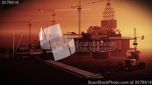 Image of Oil rig  platform
