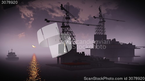 Image of Oil rig  platform