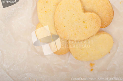 Image of heart shaped shortbread valentine cookies
