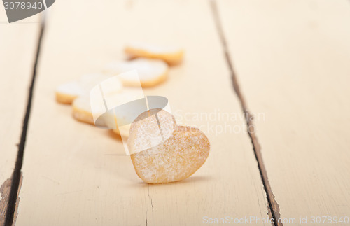 Image of heart shaped shortbread valentine cookies