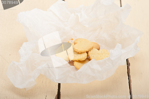 Image of heart shaped shortbread valentine cookies