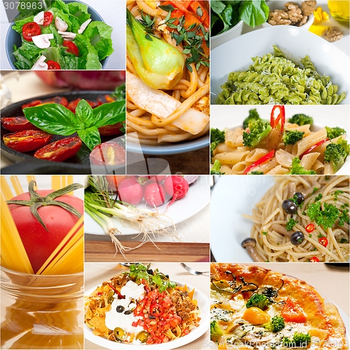 Image of healthy Vegetarian vegan food collage