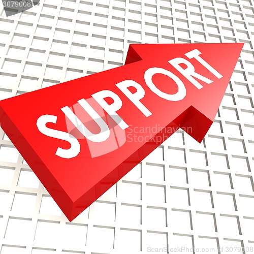 Image of Support arrow with graph background