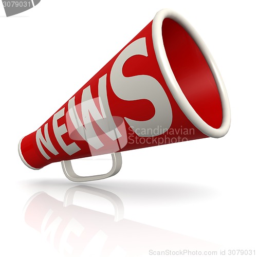 Image of Red news megaphone