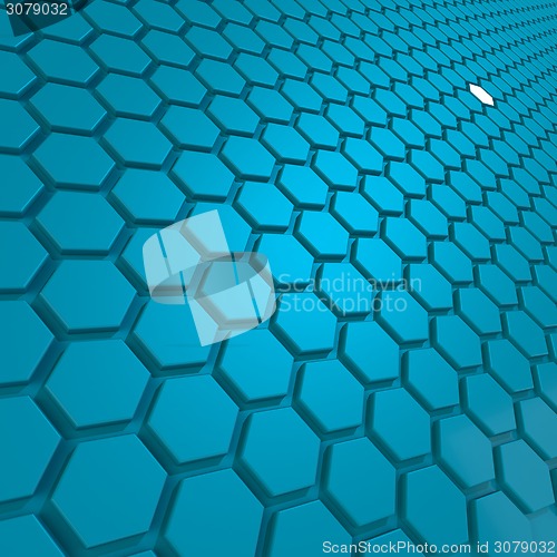 Image of Blue hexagon background