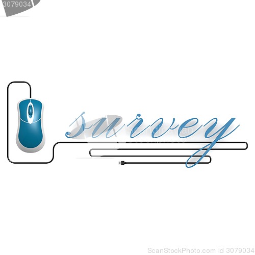 Image of Survey word with computer mouse