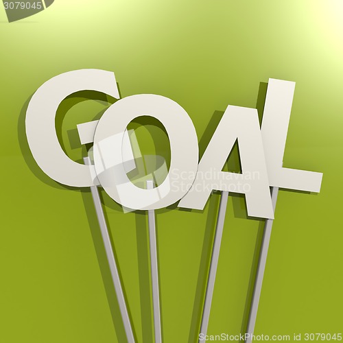 Image of Goal word on green background