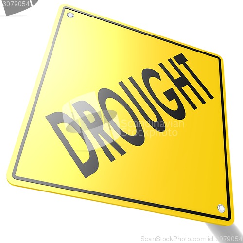 Image of Road sign with drought