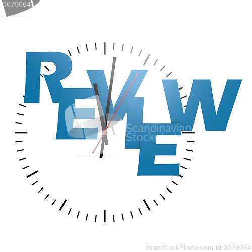 Image of Review word with clock