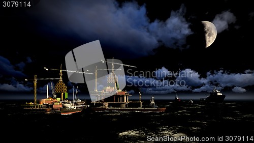 Image of Oil rig  platform