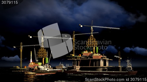 Image of Oil rig  platform