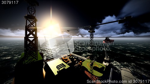 Image of Oil rig  platform