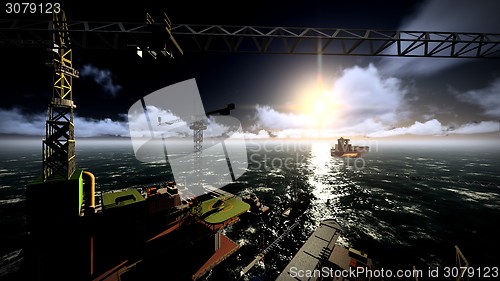 Image of Oil rig  platform